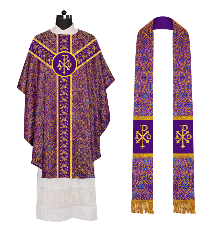 Gothic Chasuble with Adorned Orphrey