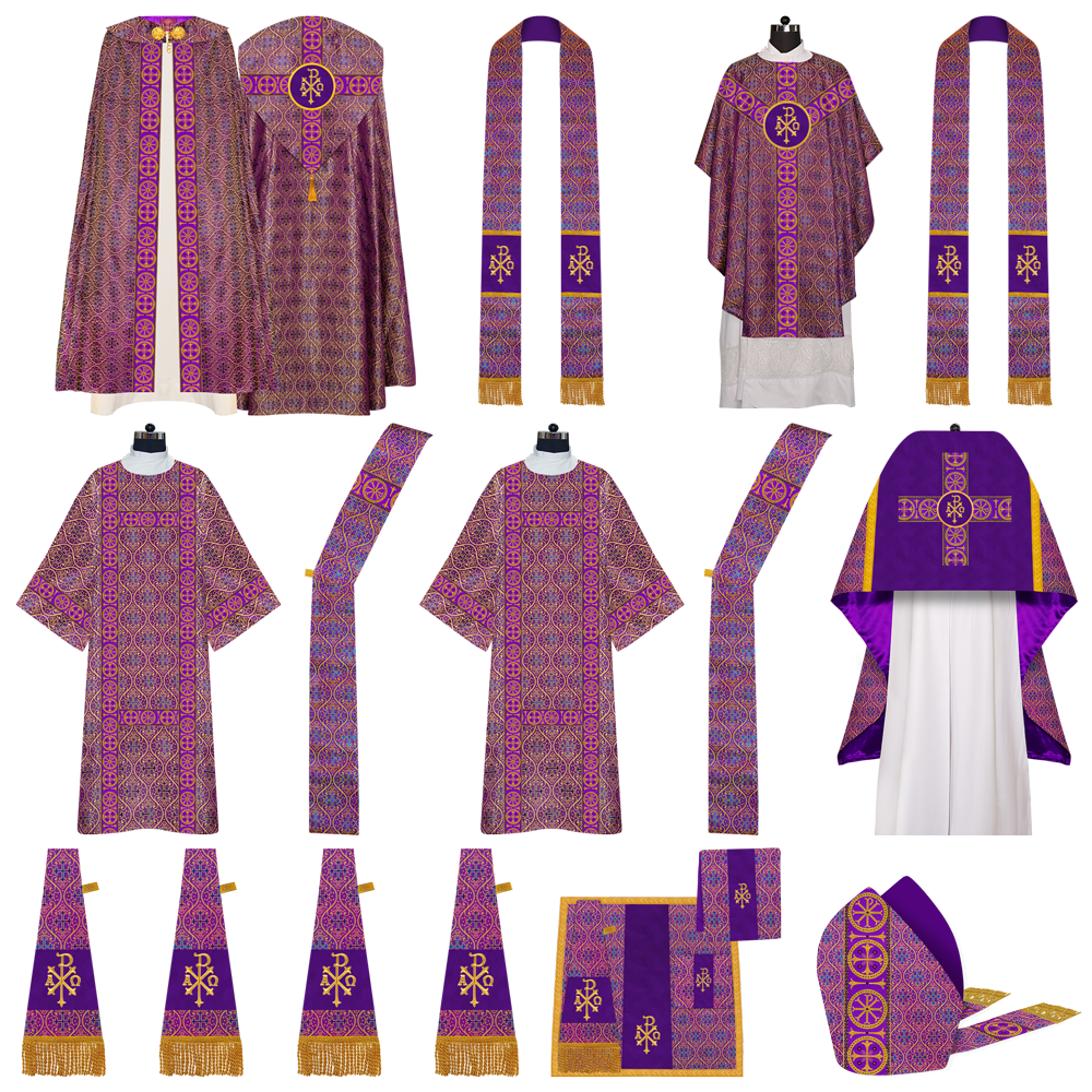 Gothic Highline Mass Set with Embroidered Motif and Trims