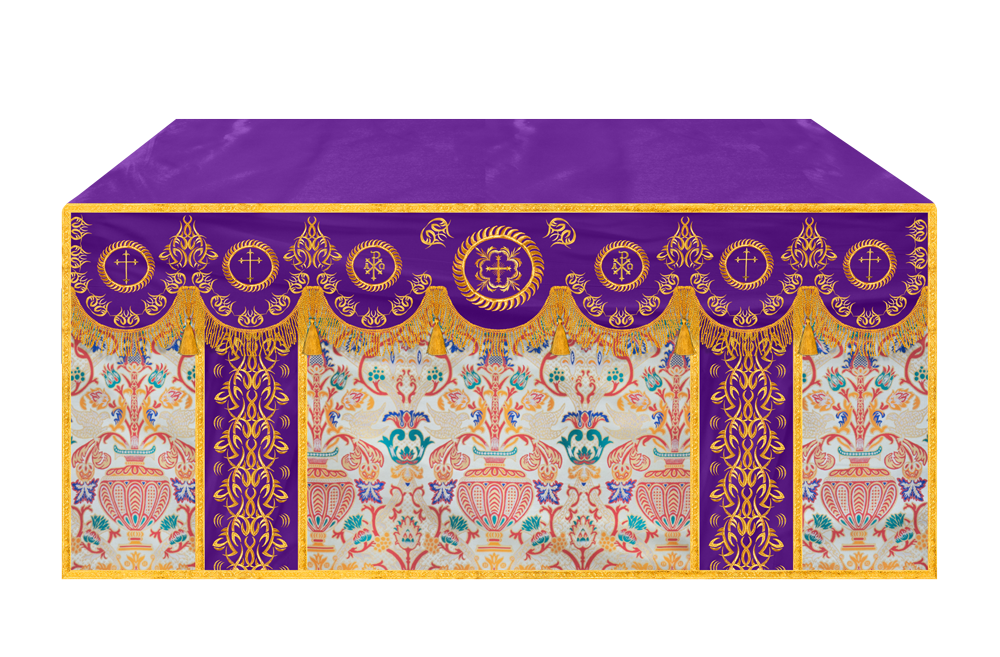 Tapestry Altar Cloth with Embroidered Orphrey
