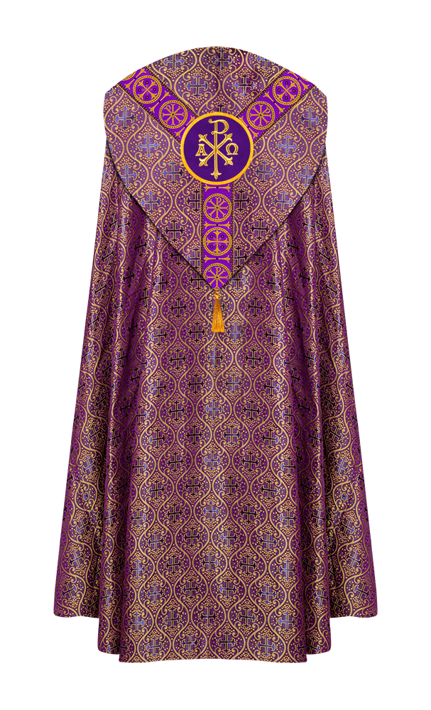 Gothic Cope Vestment with Y Type Embroidered Motif