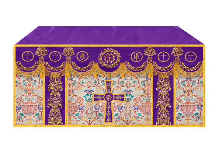 Coronation Tapestry Church Altar Cloth with Trims