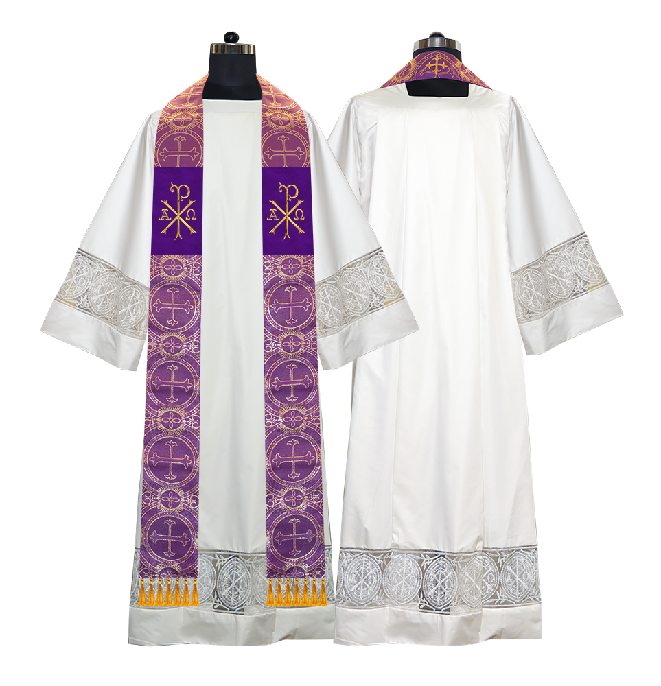 Embroidered Priest Stole with Motif