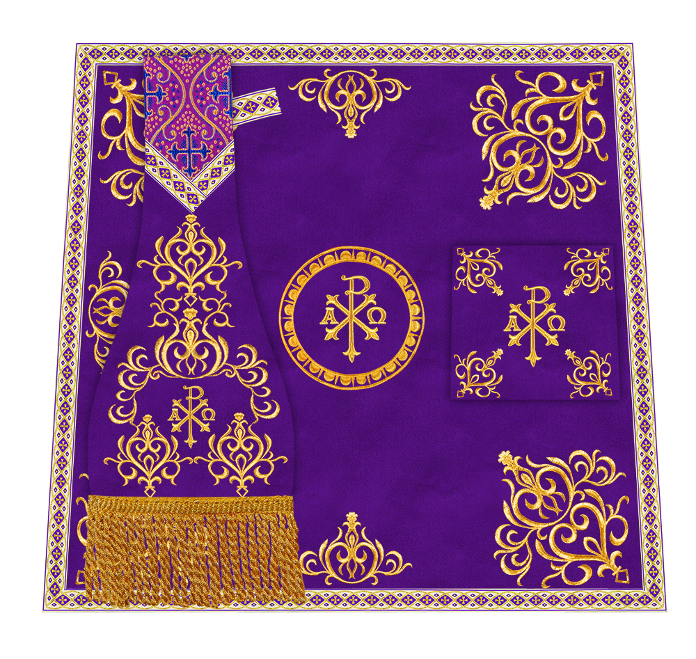 Set of Four Embroidered Roman Chasuble