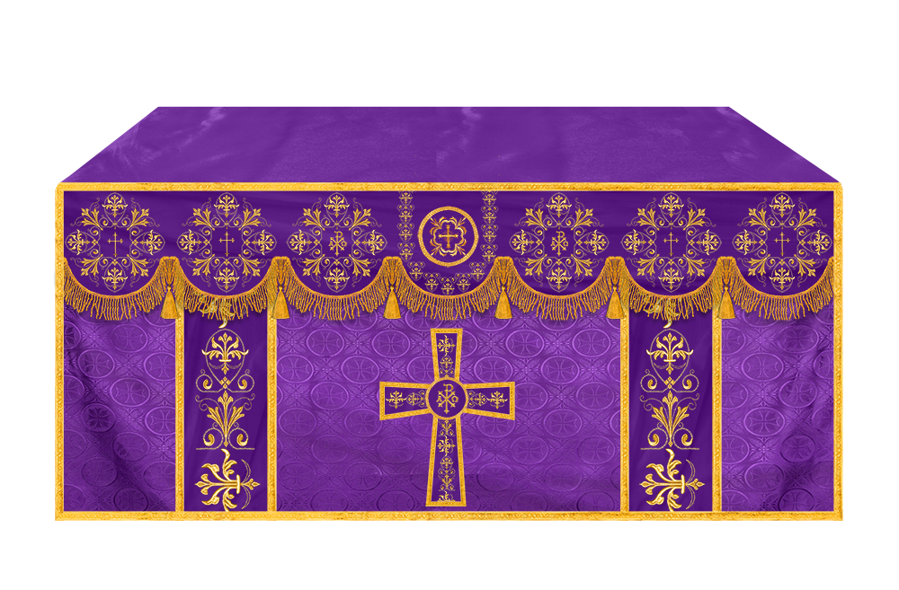 Exquisite Altar Cloth with Intricate Embroidery