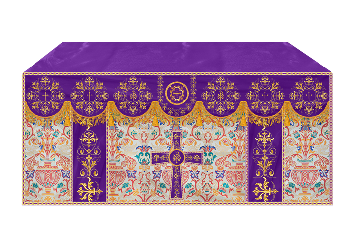 Liturgical Tapestry Altar Cloth with a Fine Embroidered Motif
