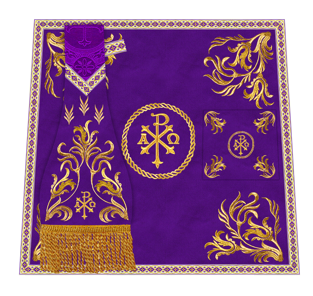 Mass set Vestment with Embroidered Motif