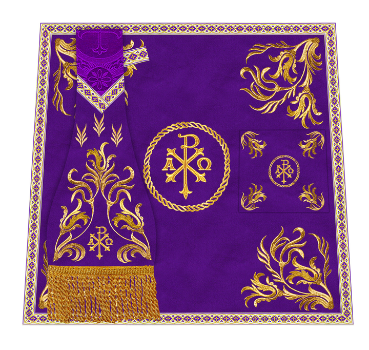 Mass set Vestment with Embroidered Motif