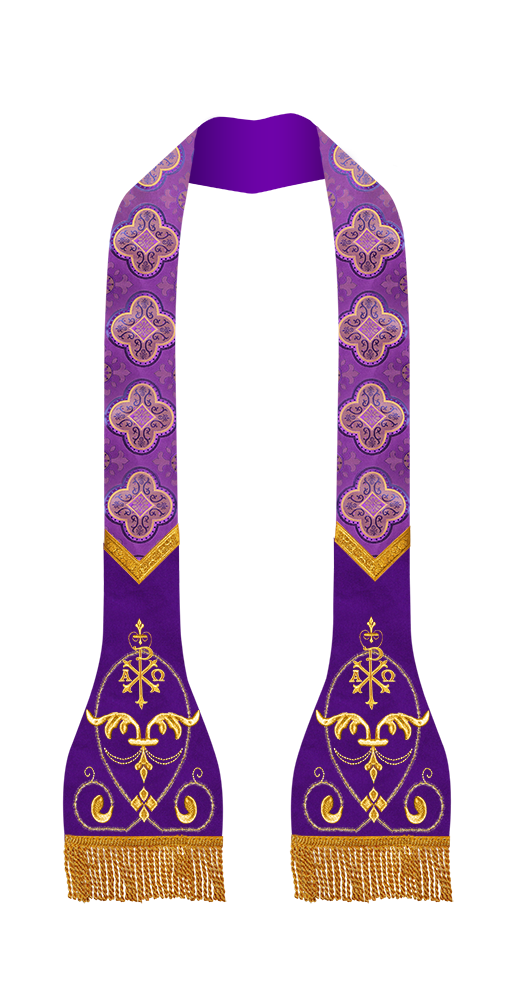 Liturgical Stole with embroidered motif