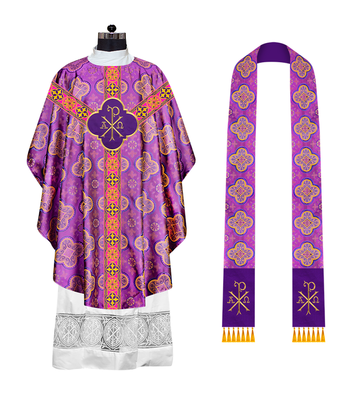 Gothic Chasuble with Cross Braided Trims