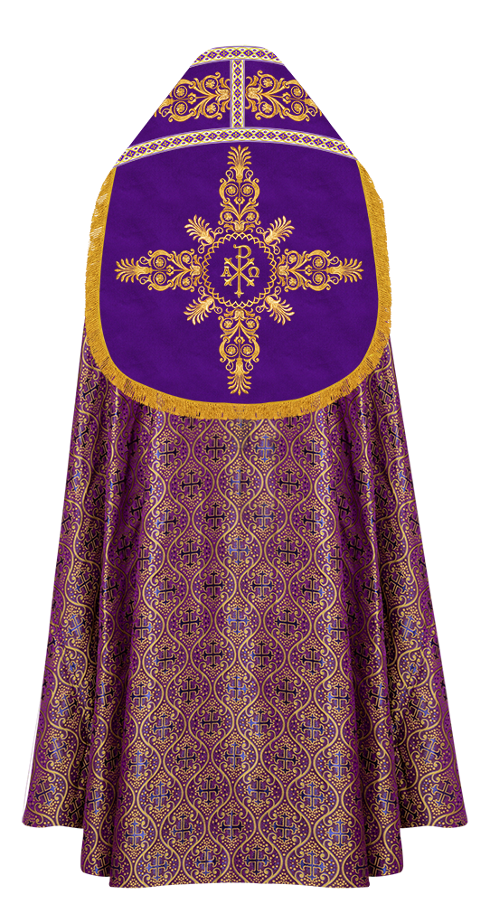 Embroidered Roman Cope with Adorned Spiritual Motif