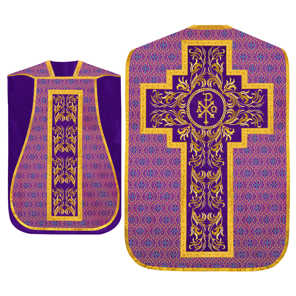 Set of Four Liturgical Roman Chasuble Vestment