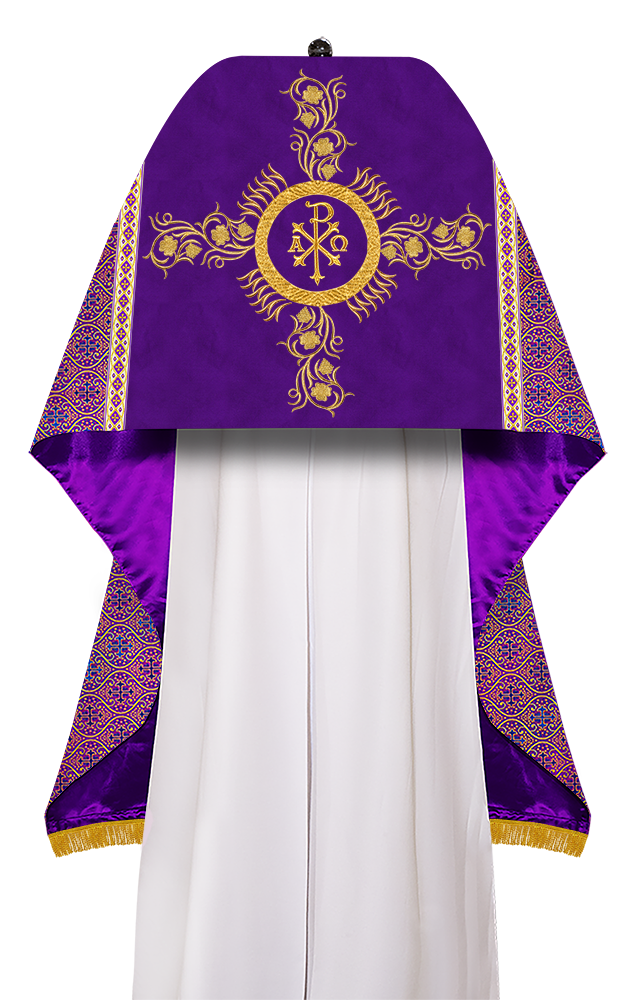 Humeral Veil Vestment with Grapes Embroidered Trims