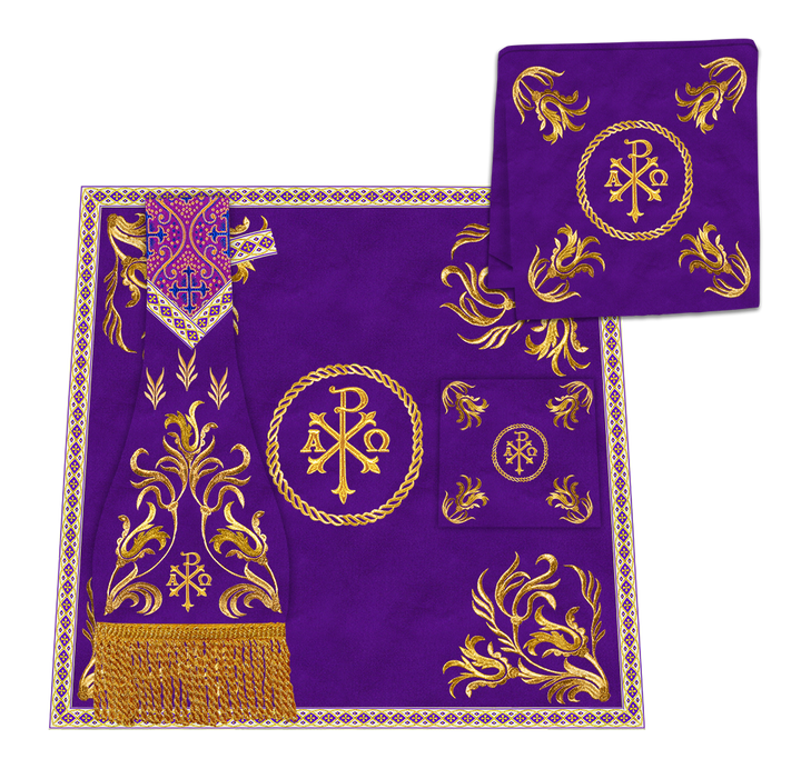 Gothic Chasuble Vestments With Ornate Embroidery And Trims