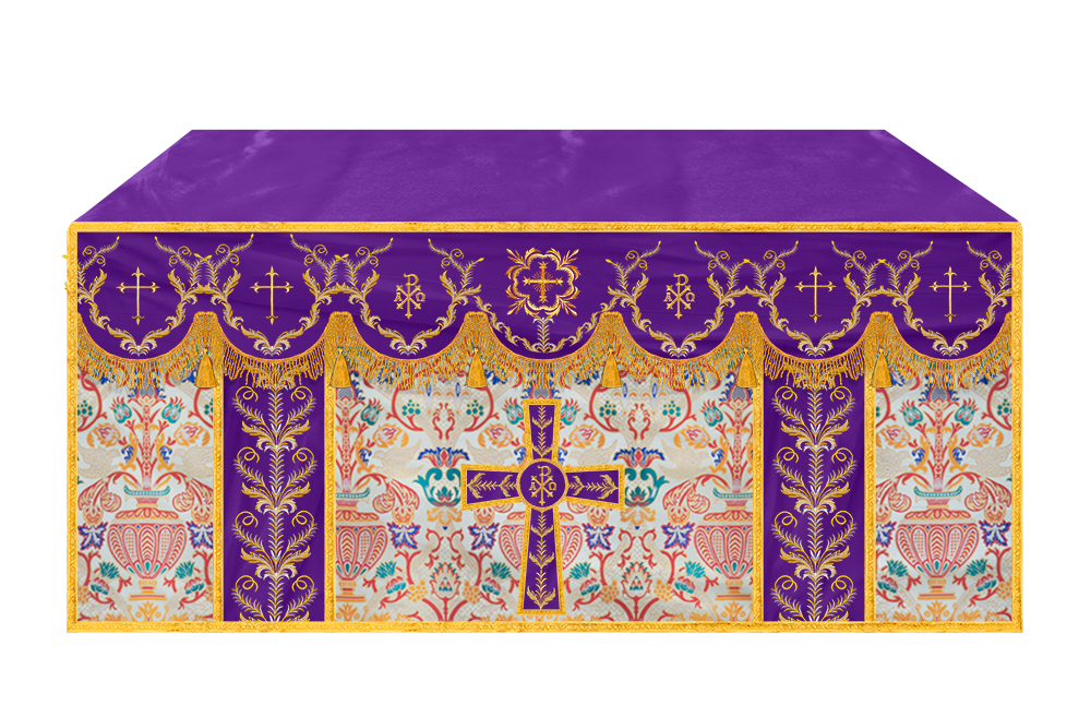 Tapestry Altar Cloth with Liturgical Motif