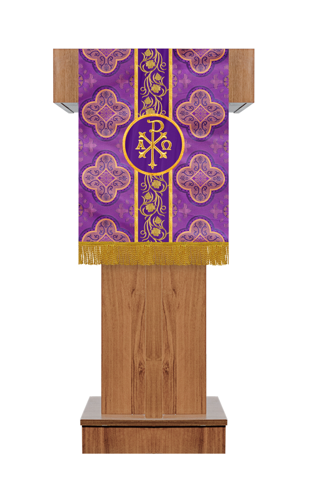 Pulpit/Lectern with Grapes Embroidery Trim