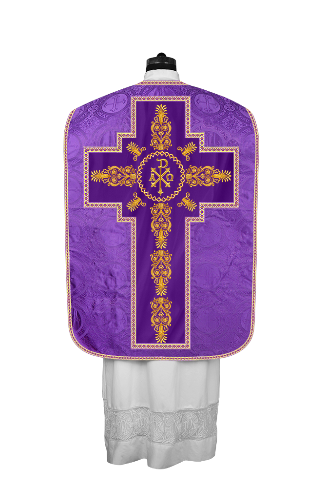 Roman Chasuble Vestments Adorned With Trims