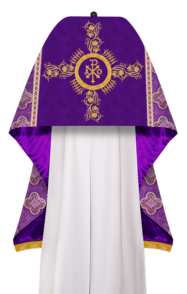 Humeral Veil Vestment with Grapes Embroidered Trims