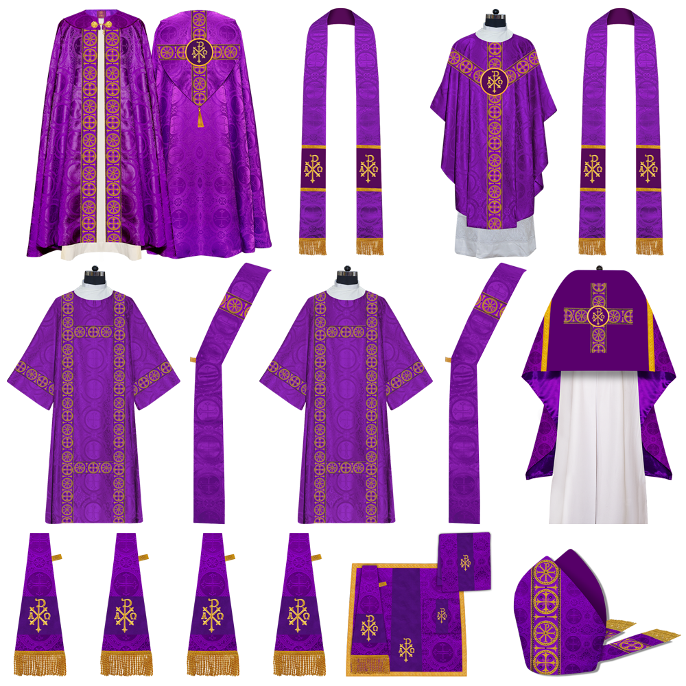 Gothic Highline Mass Set with Embroidered Motif and Trims