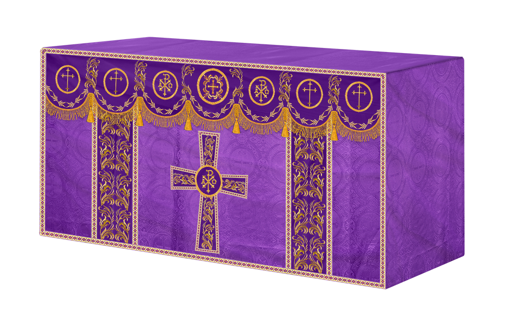Altar Cloth with Liturgical Motif and Trims