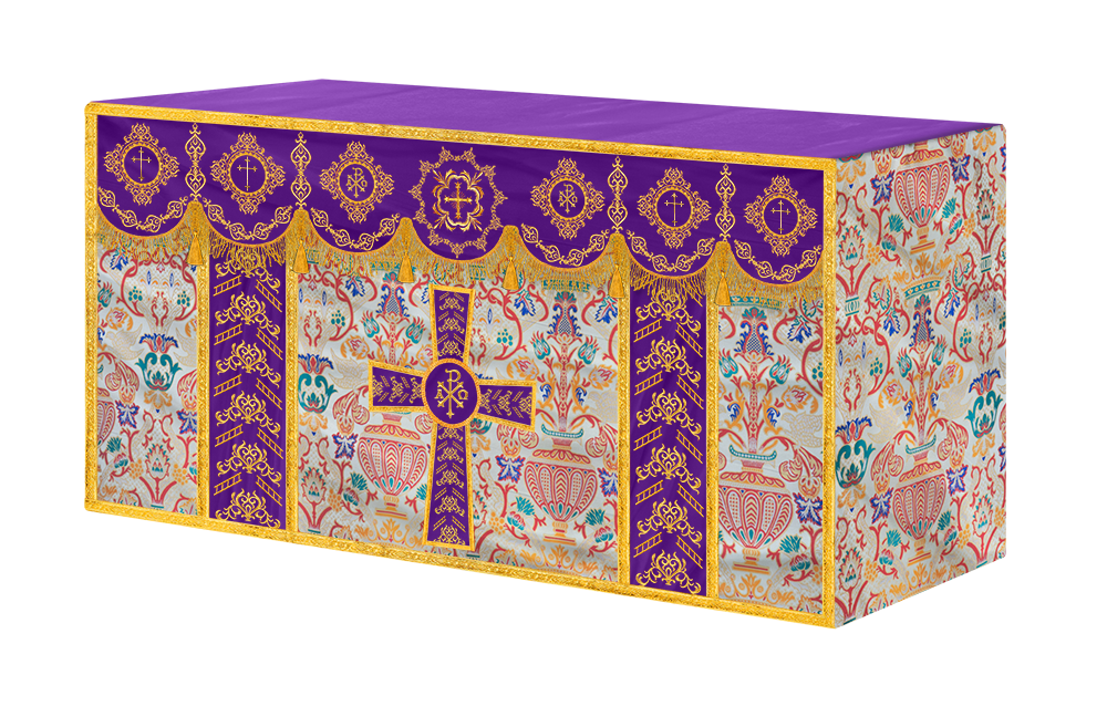 Embroidered Tapestry Altar Cloth with Spiritual Motif