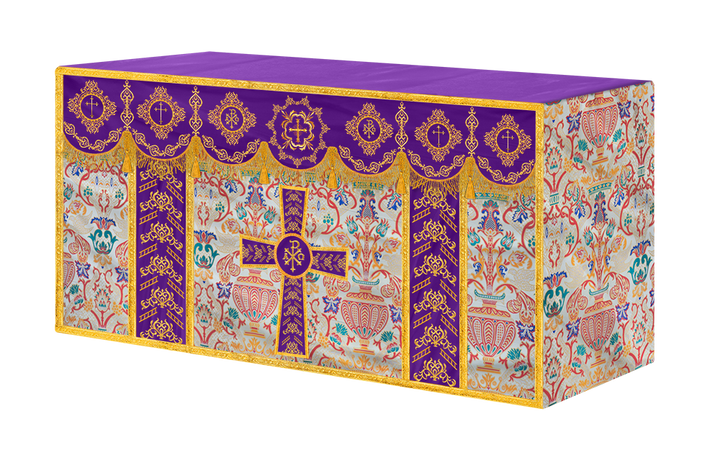 Embroidered Tapestry Altar Cloth with Spiritual Motif
