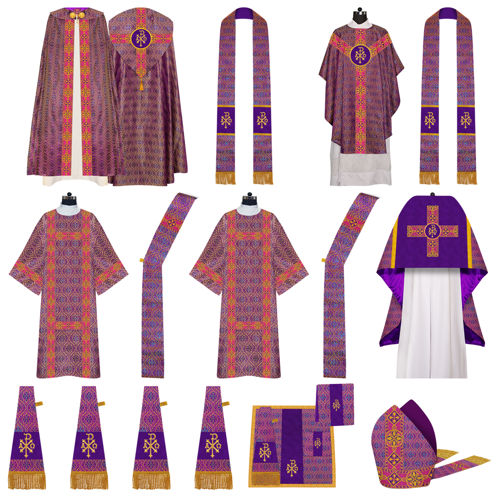 Gothic Highline Mass Set with Embroidered Motif and Orphrey