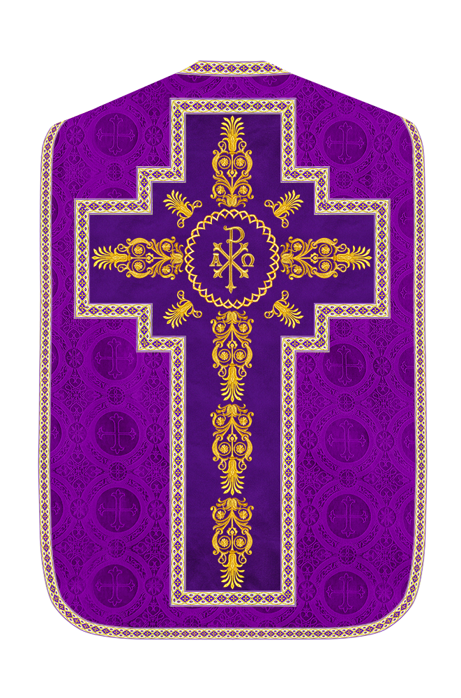 Roman Chasuble Vestments Adorned With Trims