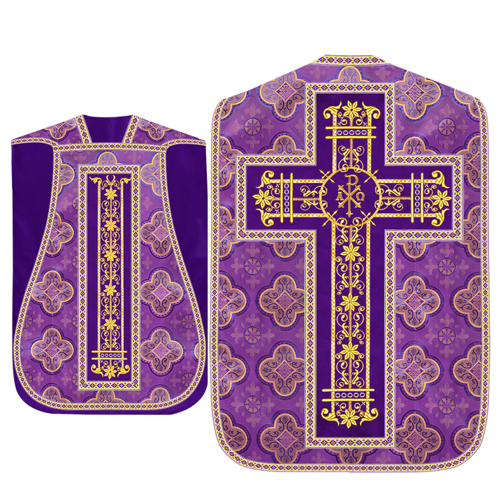 Roman Chasuble Vestment Enhanced With Orphrey and Trims