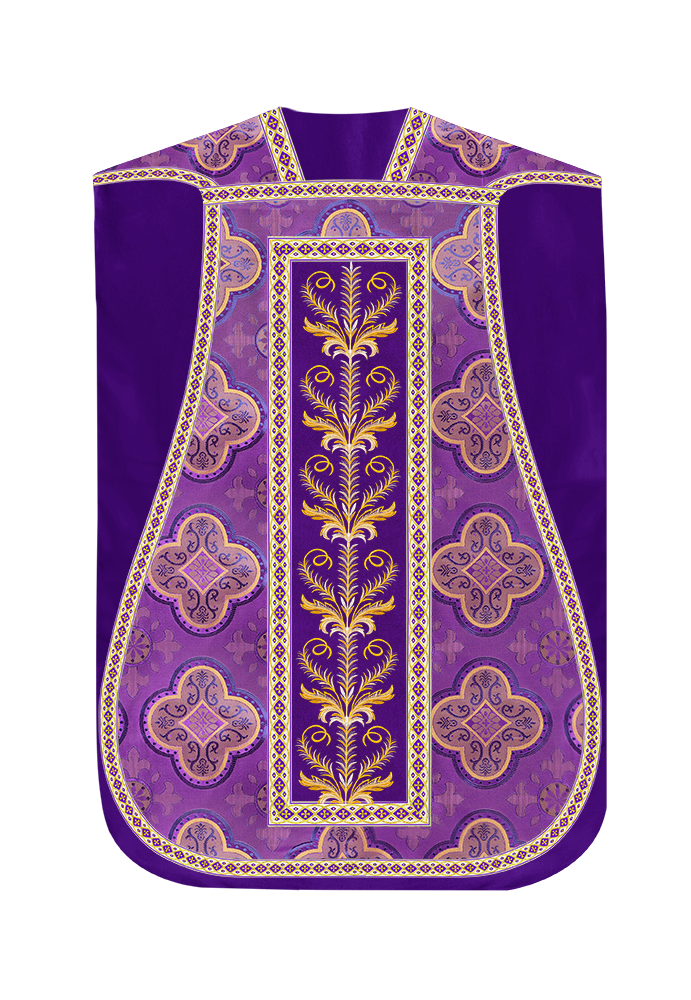 Roman Chasuble Vestment With Detailed Orphrey