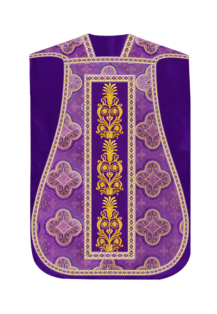 Roman Chasuble Vestments Adorned With Trims