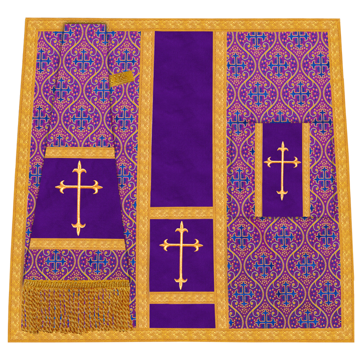 Gothic Chasuble vestment with Golden Lace