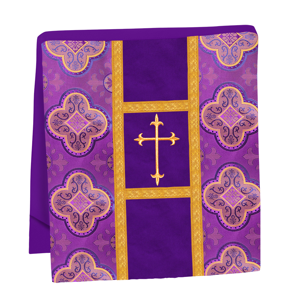 Gothic chasuble Vestment with Floral Design