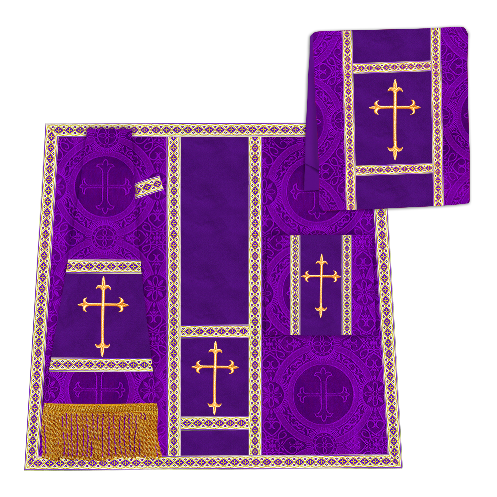 Gothic Chasuble with Spiritual Motif and Trims