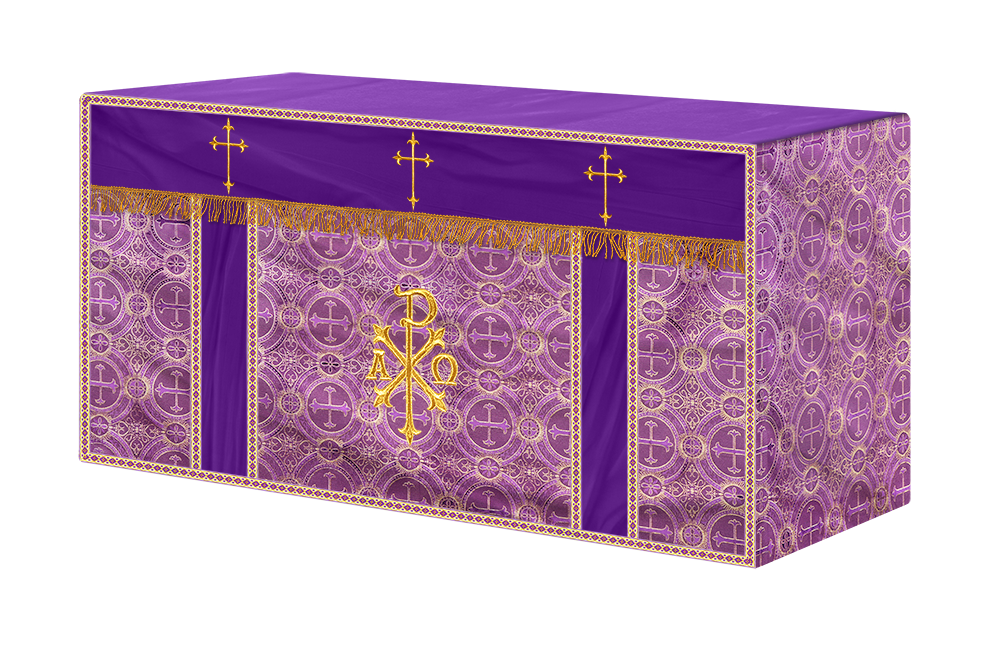 Altar Cloth with Spiritual Cross with Trims