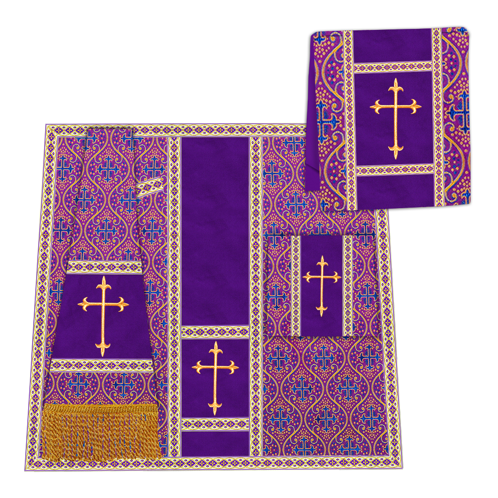 Gothic Chasuble with Spiritual Motif and Trims