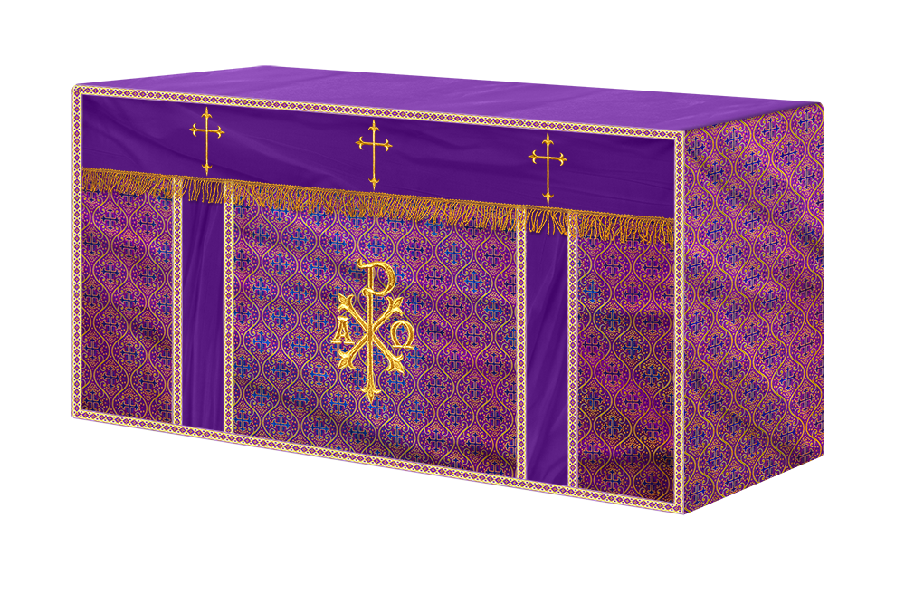 Altar Cloth with Spiritual Cross with Trims