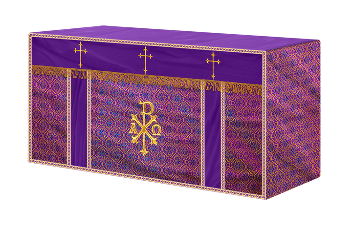Altar Cloth with Spiritual Cross with Trims