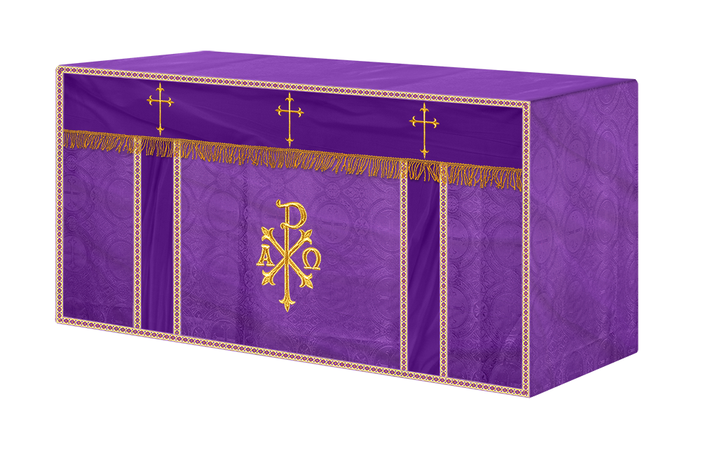 Altar Cloth with Spiritual Cross with Trims