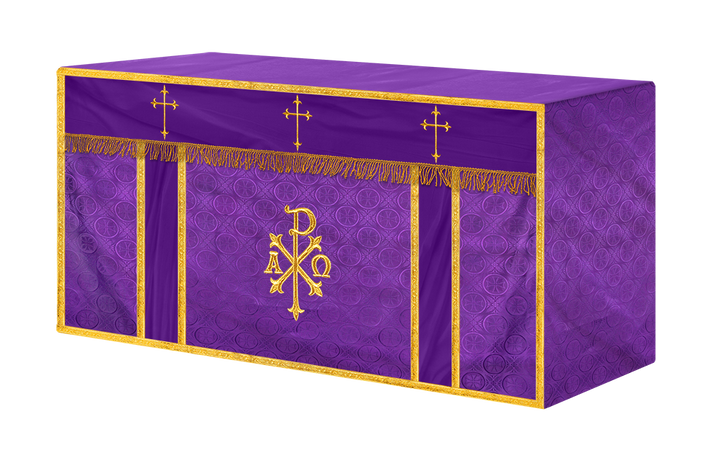 Church Altar Cloth with Embroidered PAX and Cross