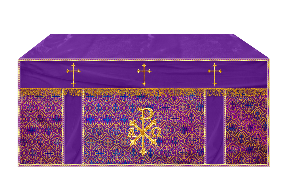 Altar Cloth with Spiritual Cross with Trims