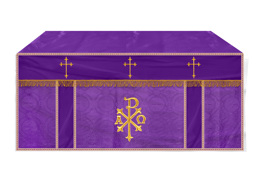 Altar Cloth with Spiritual Cross with Trims