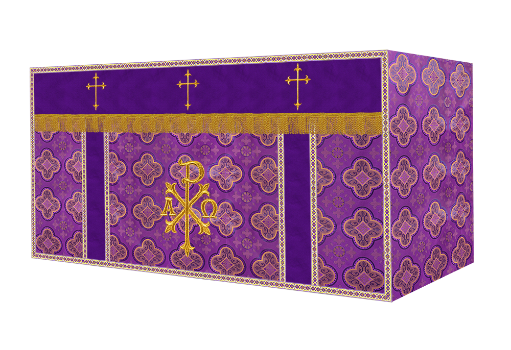 Altar Cloth with Spiritual Cross with Trims