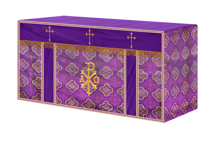 Altar Cloth with Spiritual Cross with Trims