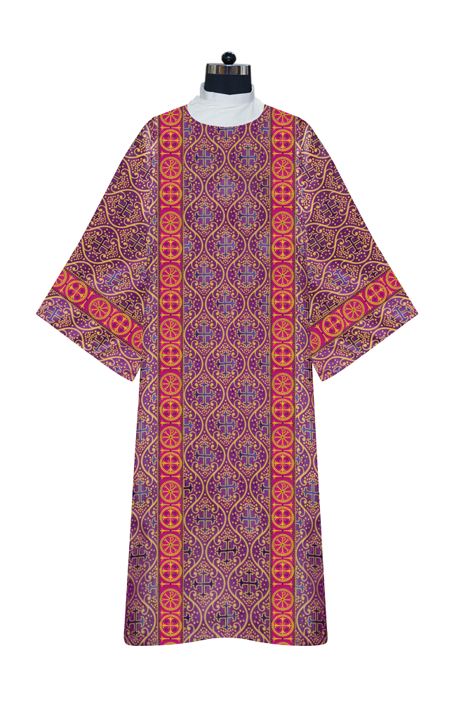 Liturgical Dalmatic Vestment with Ornate Orphrey