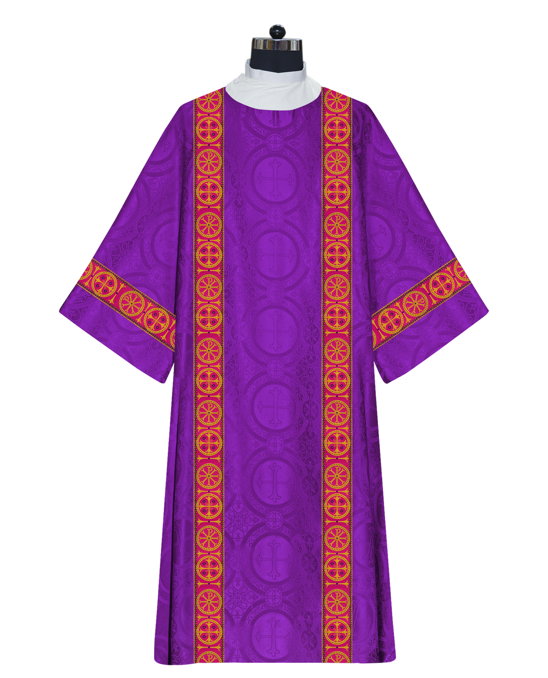 Liturgical Dalmatic Vestment with Ornate Orphrey