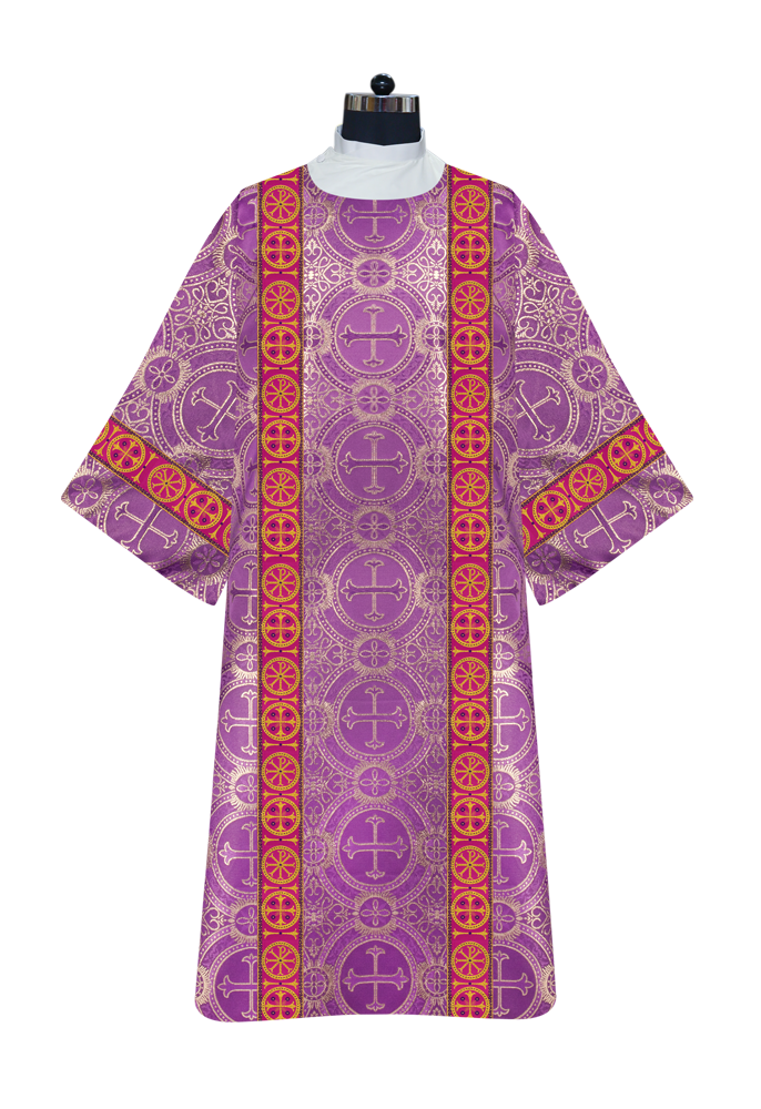 Liturgical Dalmatic Vestment with Ornate Orphrey