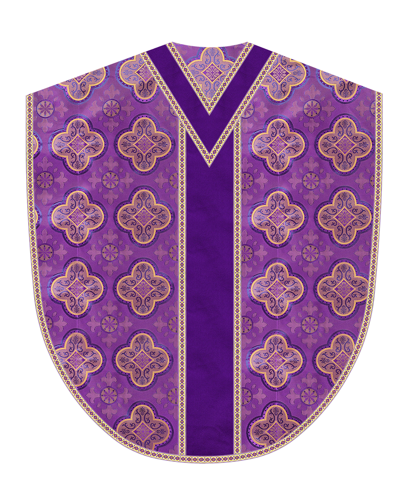 Borromean Chasuble Vestment Adorned With Woven Braids