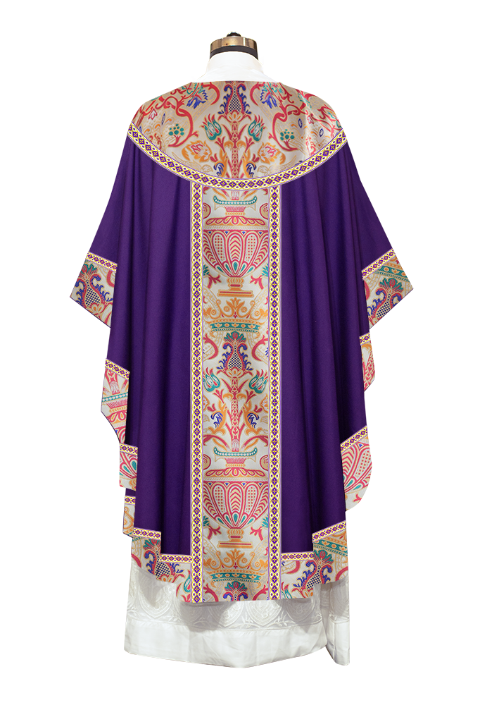 Tapestry Gothic Chasuble Adorned With Braids and Trims