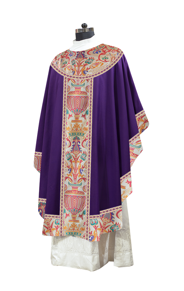 Tapestry Gothic Chasuble Adorned With Braids and Trims