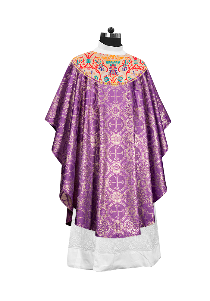 Tapestry Chasuble with Detailed Braids and Trims